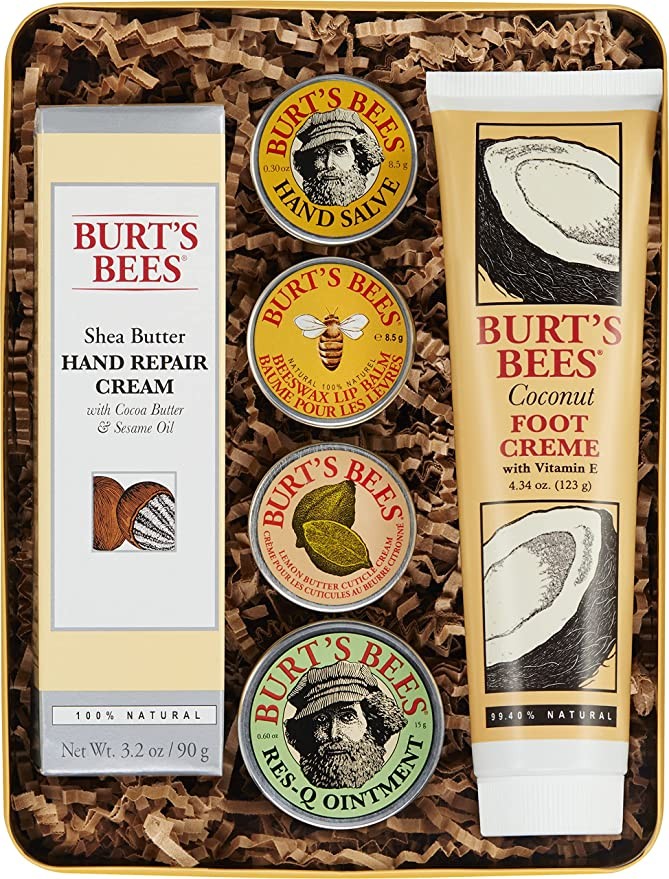Burt's Bees Sensitive Skin Essentials, 4 Baby Products, Foaming Shampoo and Body Wash, Ultra Gentle Lotion, Classics Gift